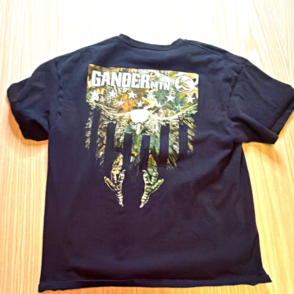 Gander Mtn Men’s XL Black Graphic Logo Crew Neck Short Sleeve Jersey T-Shirt